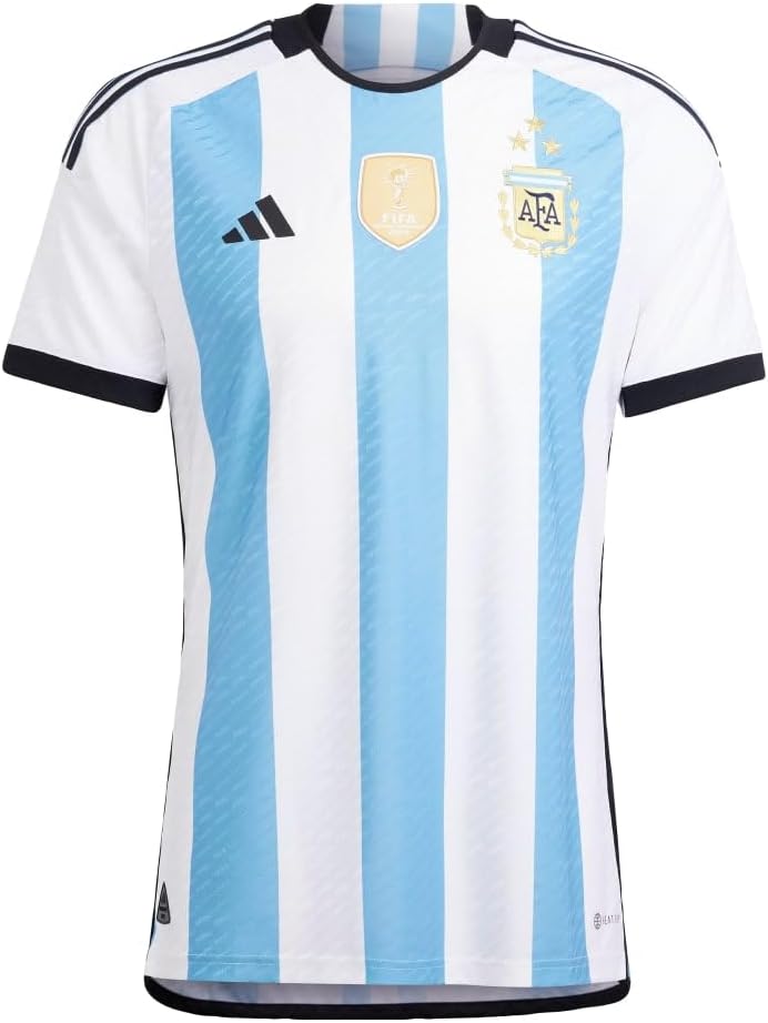 Authentic 3-Star Argentina 2022 Men's Football Home Jersey adidas - Celebrate the number three and dress like a world champion