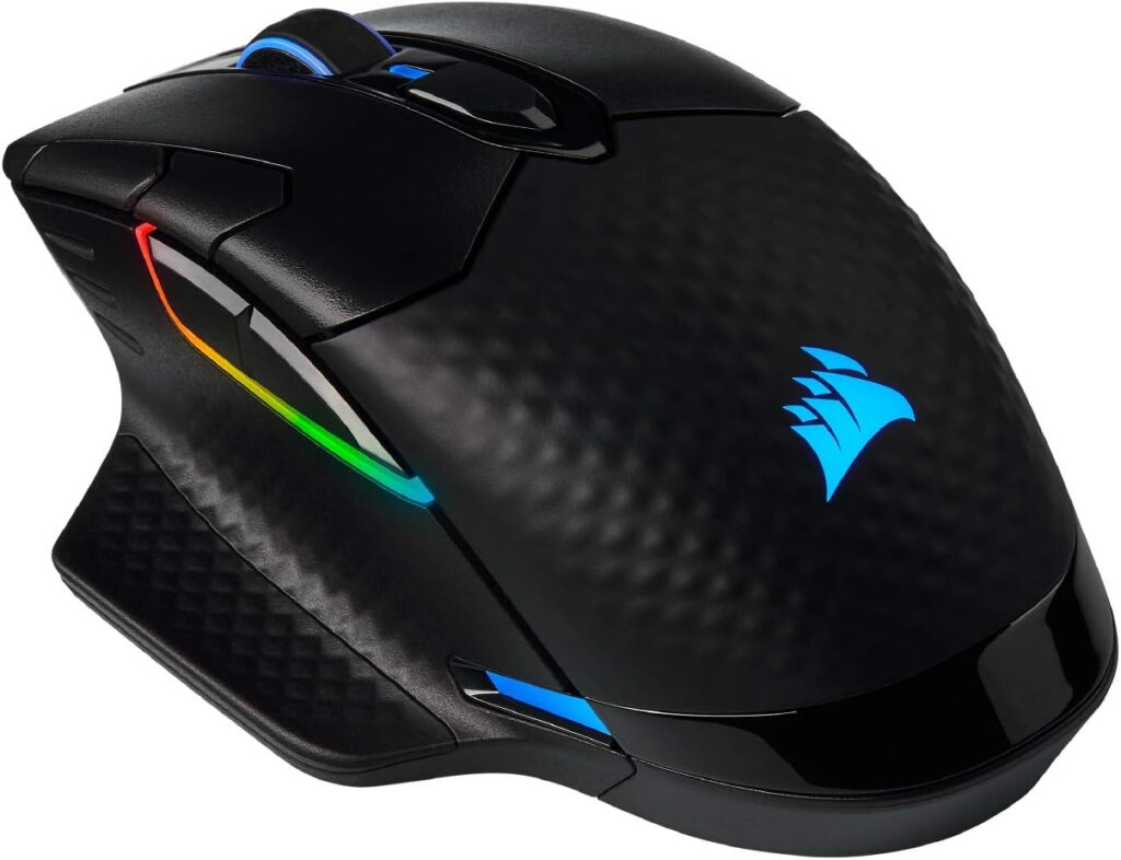 Corsair Dark Core RGB Pro SE, FPS/MOBA Gaming Mouse with SLIPSTREAM Technology, Black, RGB LED backlit, 18000 DPI, Optical, Qi certified wireless charging