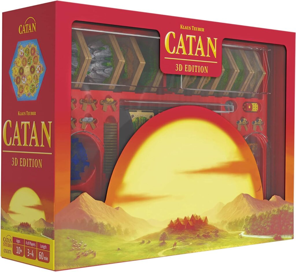 CATAN 3D EDITION Board Strategy Game with Immersive 3D Tiles | Adventure game | Family game for adults and children | Ages 12+ | 3-4 players | Average playing time 60-90 minutes