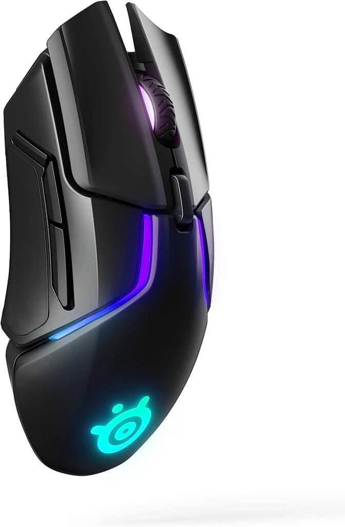 SteelSeries Rival 650 Quantum Wireless Gaming Mouse: Fast Charging, Dual 12,000 CPI Sensor, 256 Weight Settings, 8-Zone RGB Lighting