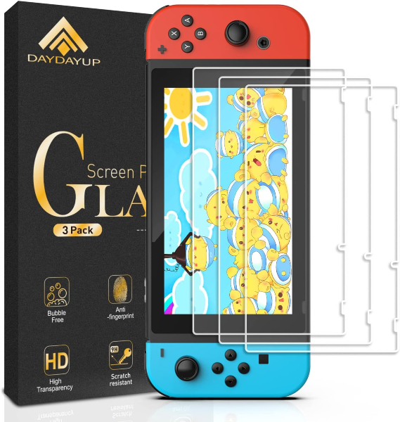 3 Pack Tempered Glass Screen Protector Compatible with Nintendo switch