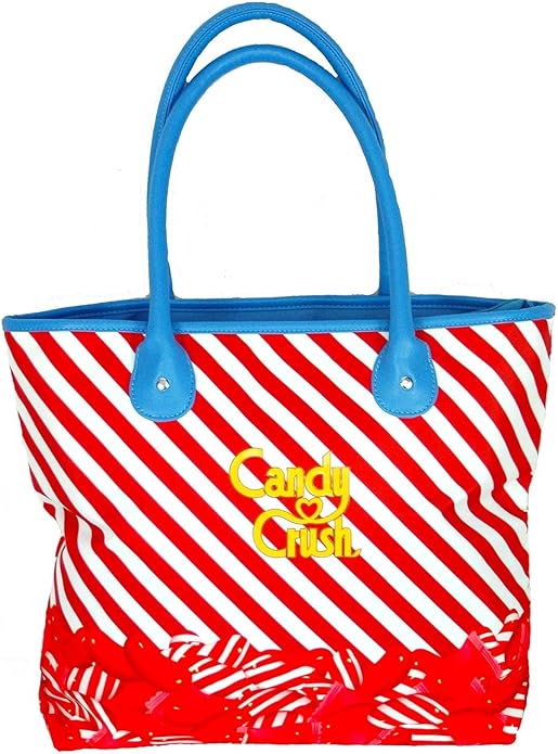 Candy Crush red stripe Tote Bag