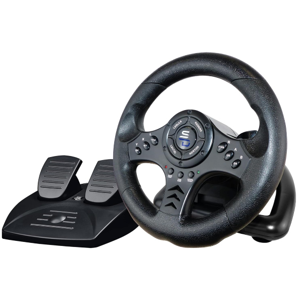 Superdrive SV450 racing steering wheel with Pedals and Shifters