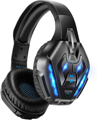 PHOINIKAS PS5 Gaming Headset for PS4, PC, Switch, Q10 Xbox One Headset with Stereo Sound, Detachable Mic, Wireless Bluetooth 5.3 Headphone