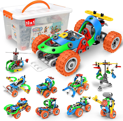 
STEM Toys for Boys Kids Gift: 10 in 1 Electric Building Toys for 5 6 7 8 9 10 Year Old Birthday Gifts