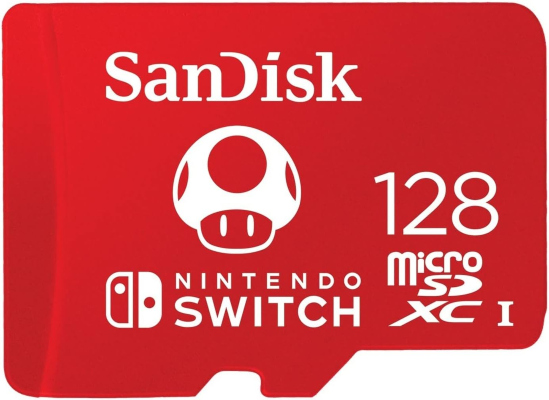  SanDisk 128GB microSDXC Card, Licensed for Nintendo Switch - SDSQXAO-128G-GNCZN 